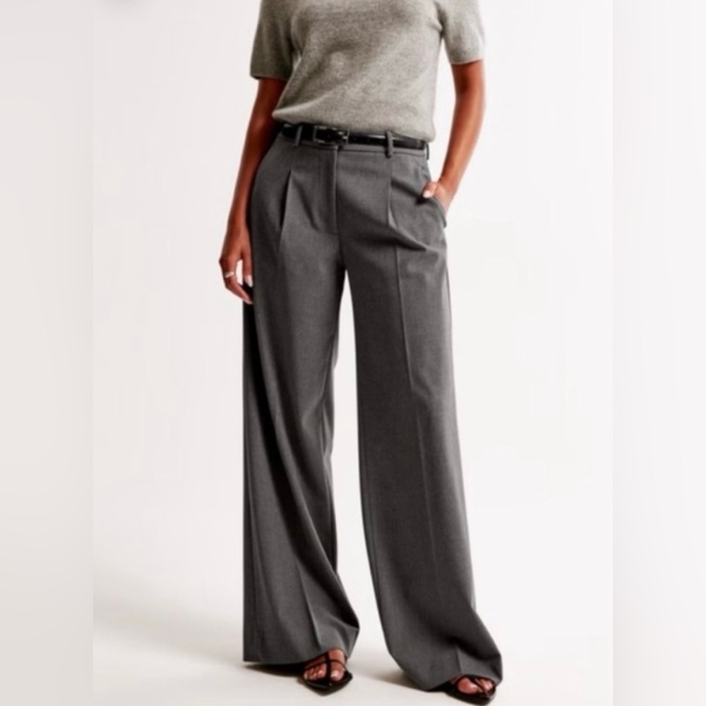 Abercrombie & Fitch Charcoal Wide Leg Pants